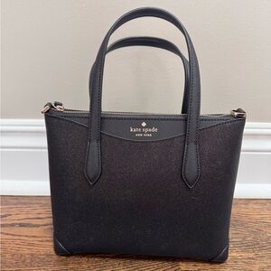 Kate Spade Black Shimmy Glitter Small Tote Purse